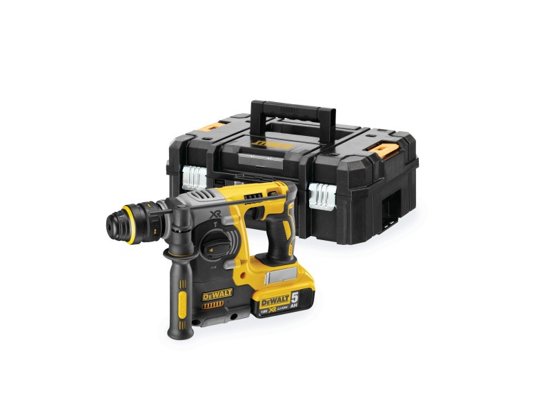 Burghiu cu percuție DEWALT cu acumulator 18 V fără perie de carbon (2 baterii 5.0 Ah + încărcător + TSTAK) DCH273P2T