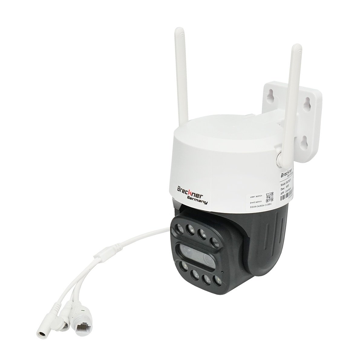 Camera de supraveghere WIFI interior/exterior HD, senzor miscare, rotativa, 90 grade, 220V IP66, Cod: BK78875, Brand: BRECKNER GERMANY