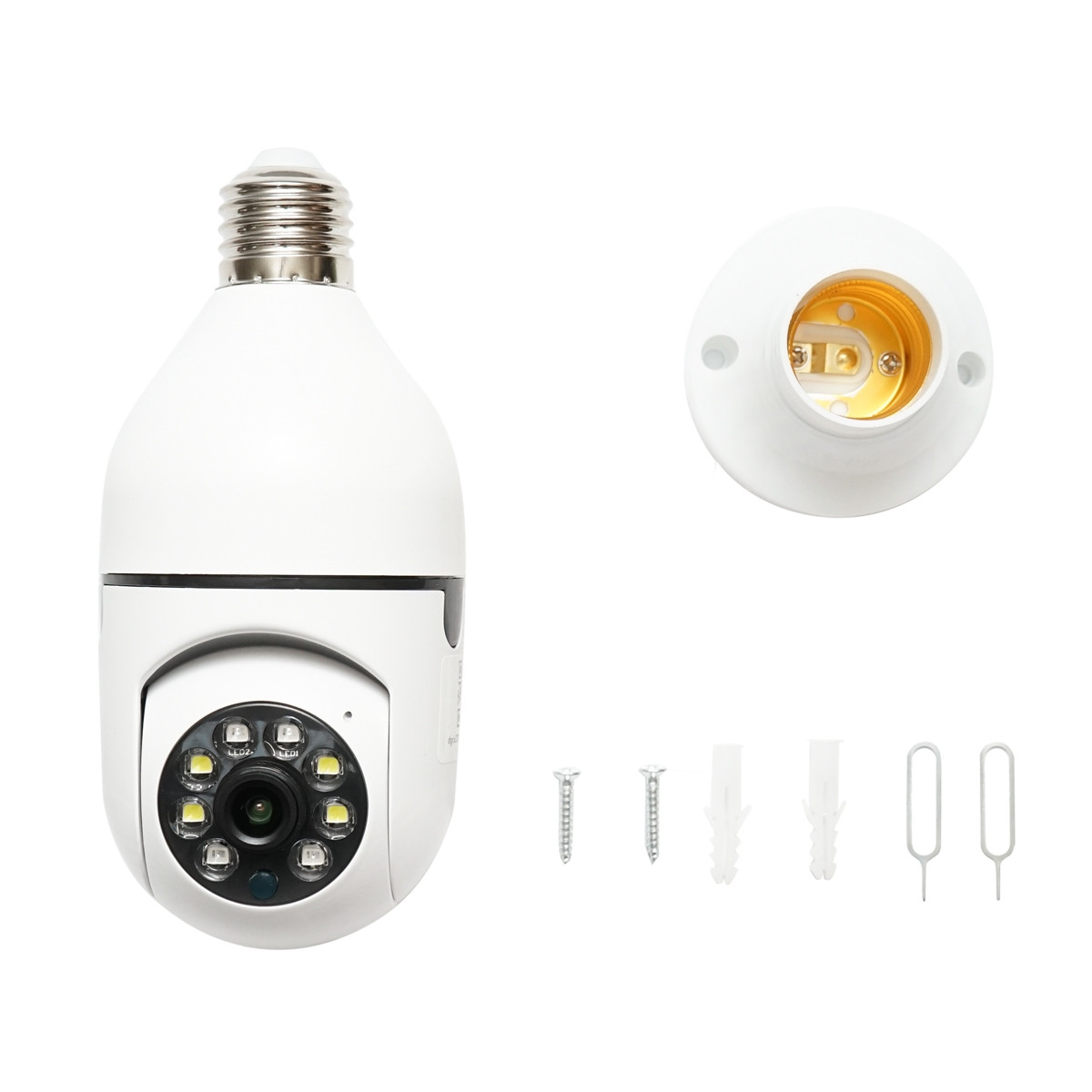 Camera de supraveghere WS-Q501 Smart-Bulb PTZ, WIFI tip bec E27 cu senzor de miscare si aplicatie Tuya WS-W501, Cod: BK69302, Echivalență: DISAC06, Breckner Germany