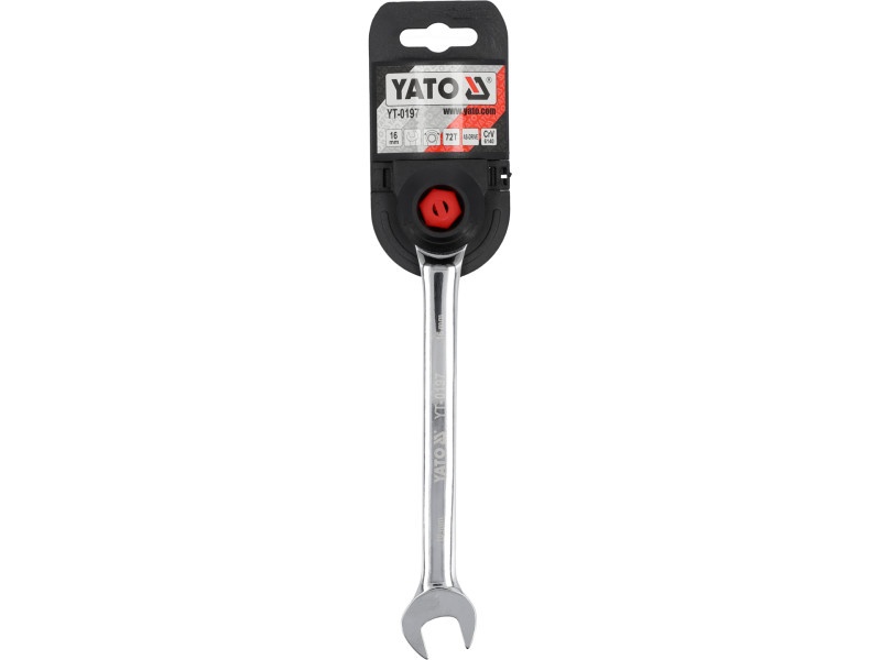 Cheie cu clichet YATO Star 16 mm / 210 mm 72T CrV - 1 | YEO