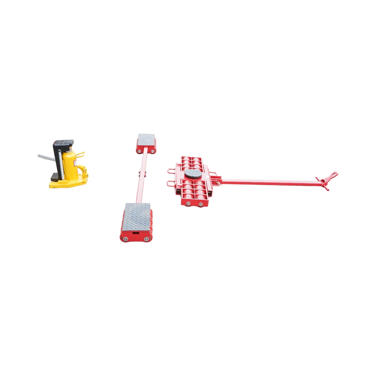 Cric 15 tone cu mecanism de rulare dirijabil pe rol pentru echipamente grele , Cod: DISPY15 - 1 | YEO