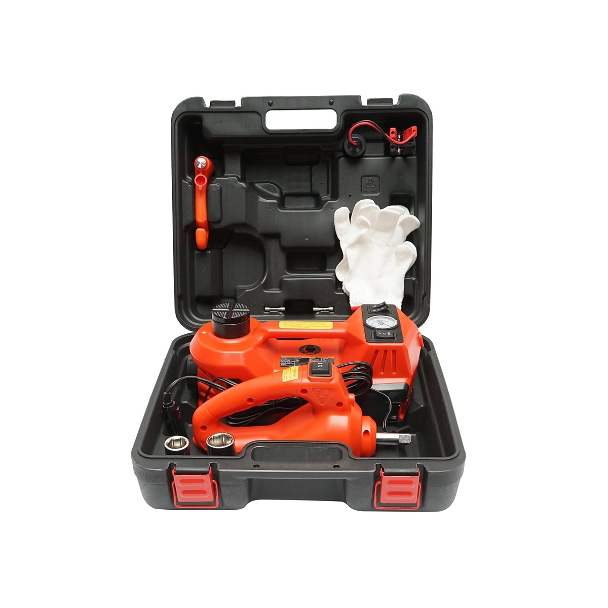 Cric hidraulic electric 5T, compresor aer si cheie de impact 12V, Cod: BK78924, Brand: BRECKNER GERMANY