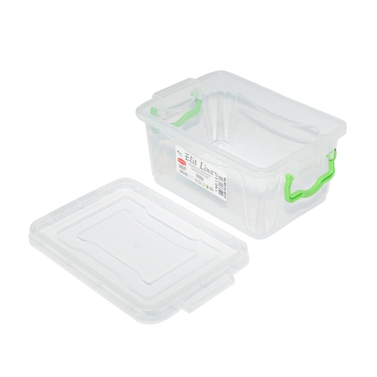 Cutie depozitare 1.5L cu capac din plastic, transparenta 210x140x100mm, Cod: DISLK08, Brand: BRECKNER GERMANY - 3 | YEO