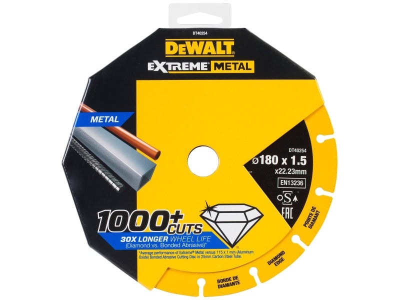 DEWALT EXTREME METAL Disc diamantat de tăiere pentru metal 180 x 1,5 x 22,2 mm (metal/alu/inox) - 2 | YEO