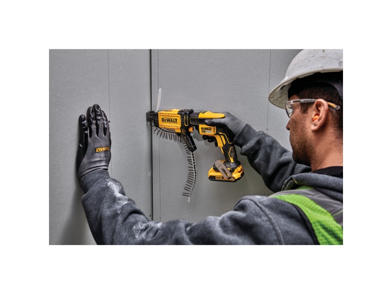 DEWALT șurubelniță fără fir pentru gips carton + magazie 18 V fără perie de carbon (2 x 2,0 Ah+încărcător+TSTAK) DCF62 - 2 | YEO