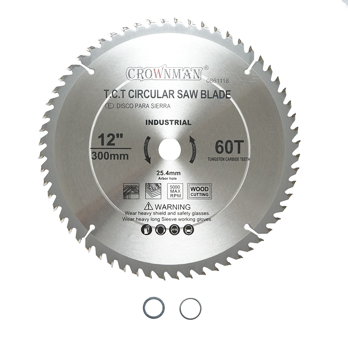 Disc circular vidia pentru lemn 300x25.4mm, viteza max. 5000rpm, 60 dinti , Cod: DISPT28, Marca: CROWNMAN