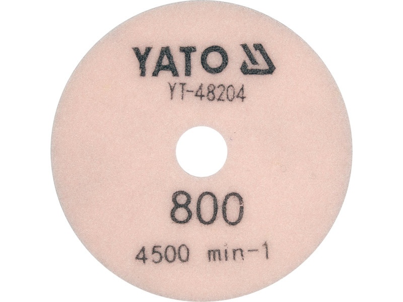 Disc diamantat de șlefuire și lustruire YATO Velcro 100 mm / P800 umed/uscat - 1 | YEO