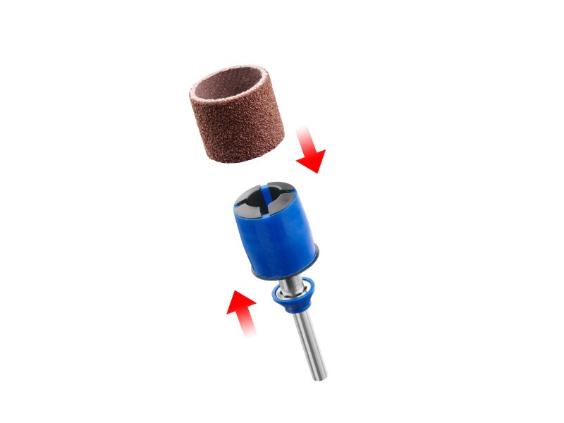 DREMEL EZ SpeedClic Mandril abraziv și 2 bucăți benzi abrazive de 13 mm (P60, P120)
