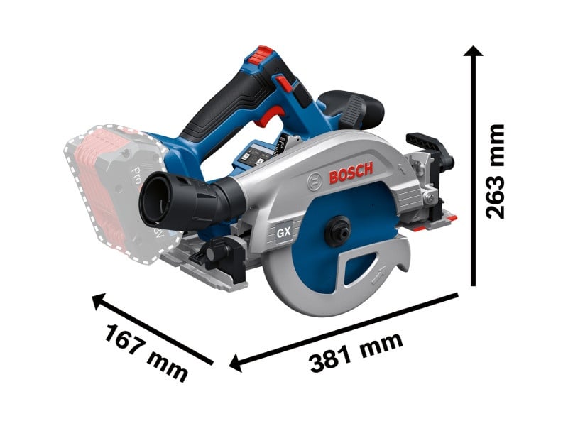 Ferăstrău circular fără fir BOSCH GKS 18V-57-2 GX L-BOXX 238 (fără acumulator și încărcător) - 2 | YEO