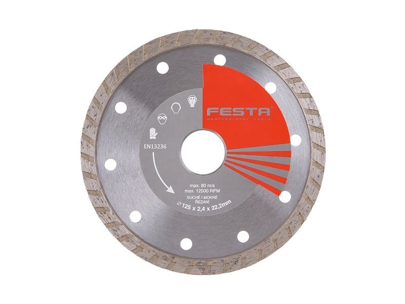 FESTA Disc de tăiere diamantat 125 x 2,4 x 22,2 mm turbo