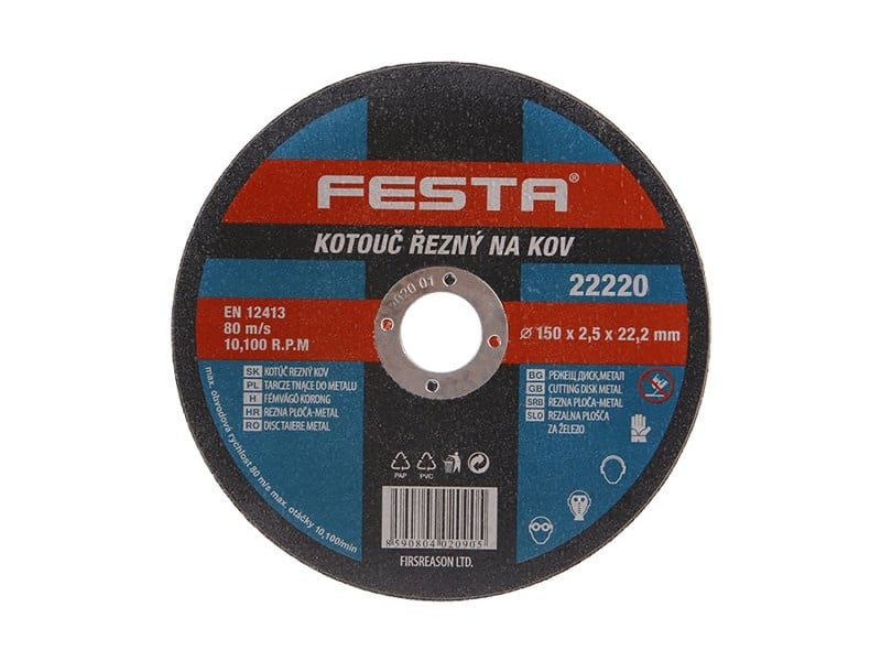 FESTA Disc de tăiere pentru metal 150 x 2,5 x 22,2 mm