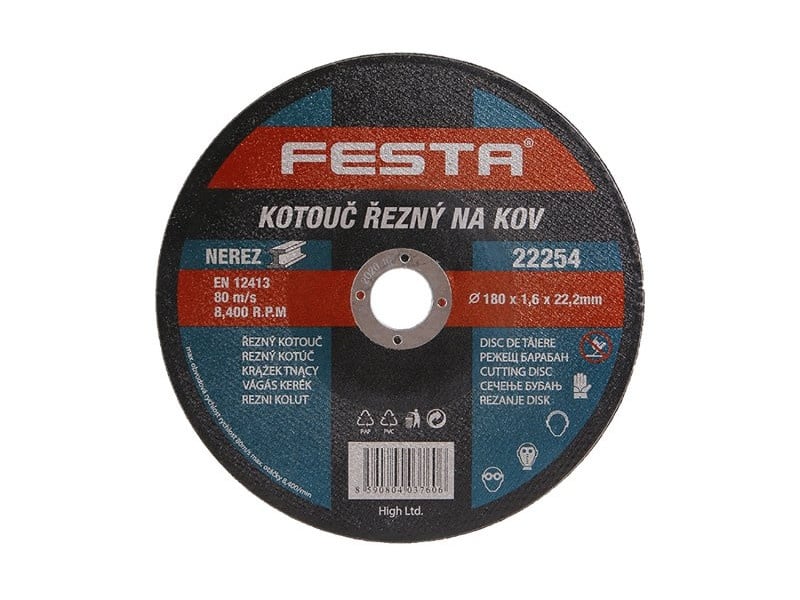 FESTA Disc de tăiere pentru metal 180 x 1,6 x 22,2 mm