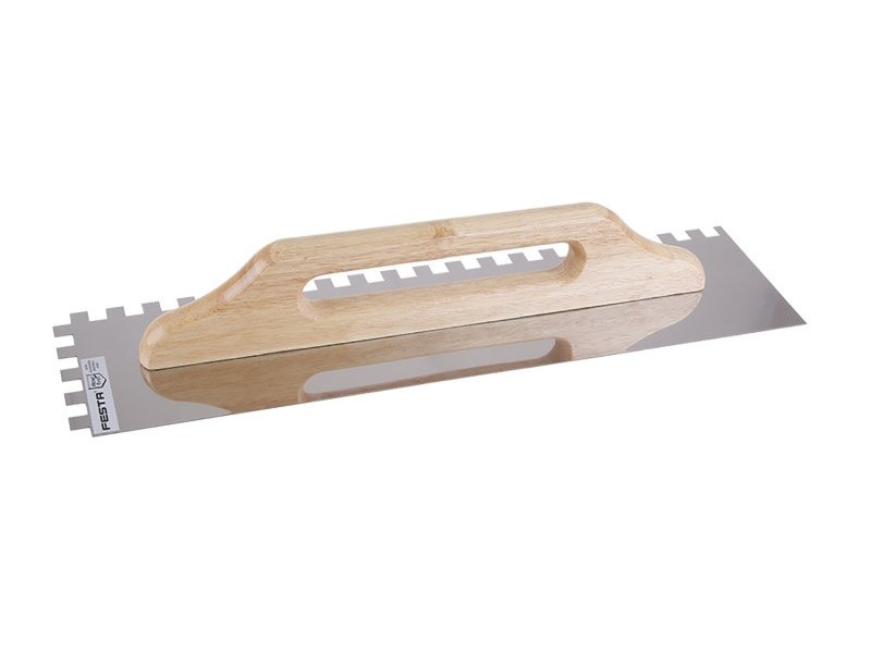 FESTA Fier de glett dințat 130 x 500 mm inox 12 x 12 mm