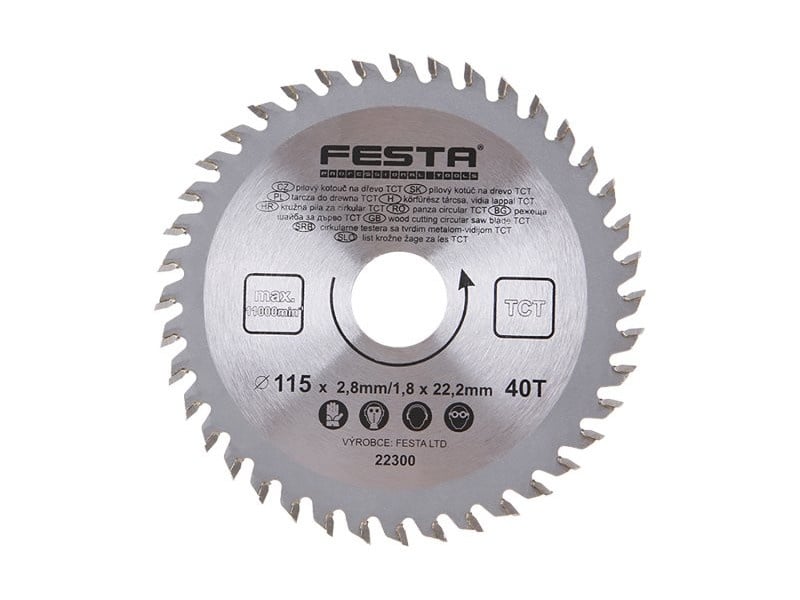 FESTA Lamă de ferăstrău pentru lemn 115 x 22,2 x 1,8 mm / 40T