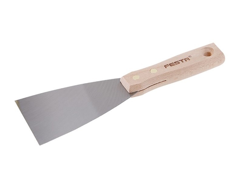 FESTA Spatulă din oțel 70 mm cu mâner din lemn