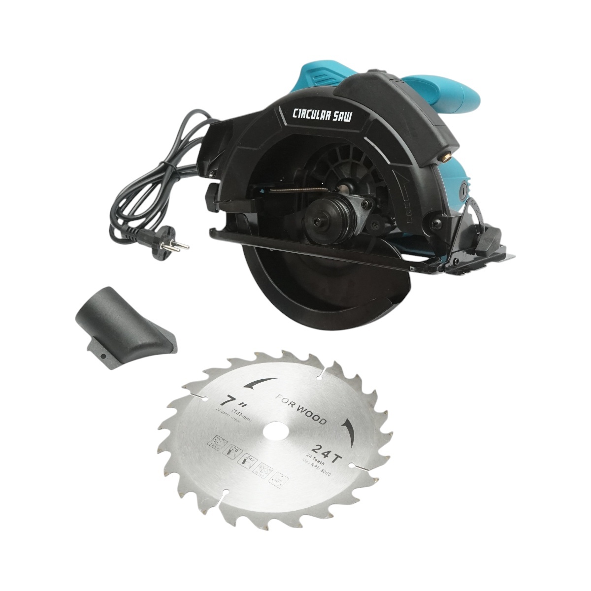 Fierastrau circular de mana cu laser 1050W, 220V, disc 185mm, taiere unghi 0-45°, 5000 rpm , Cod: BK76394 - 1 | YEO