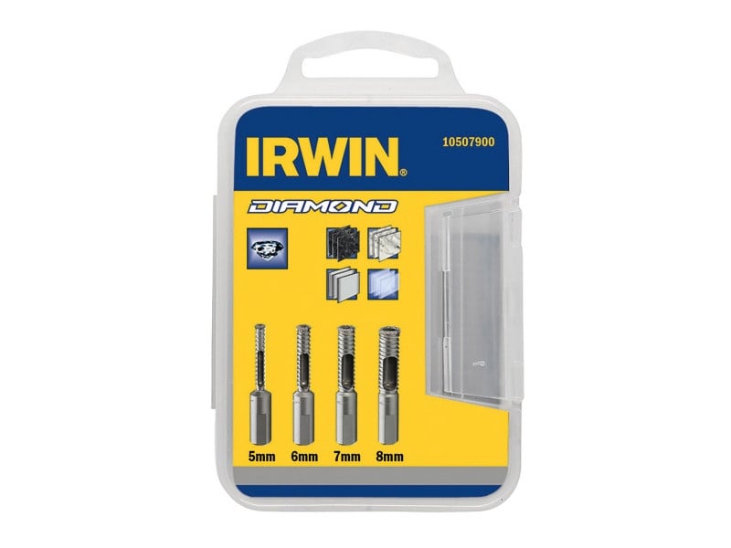 IRWIN Set de tăiat cercuri diamantate 4 piese (5-6-7-8 mm)