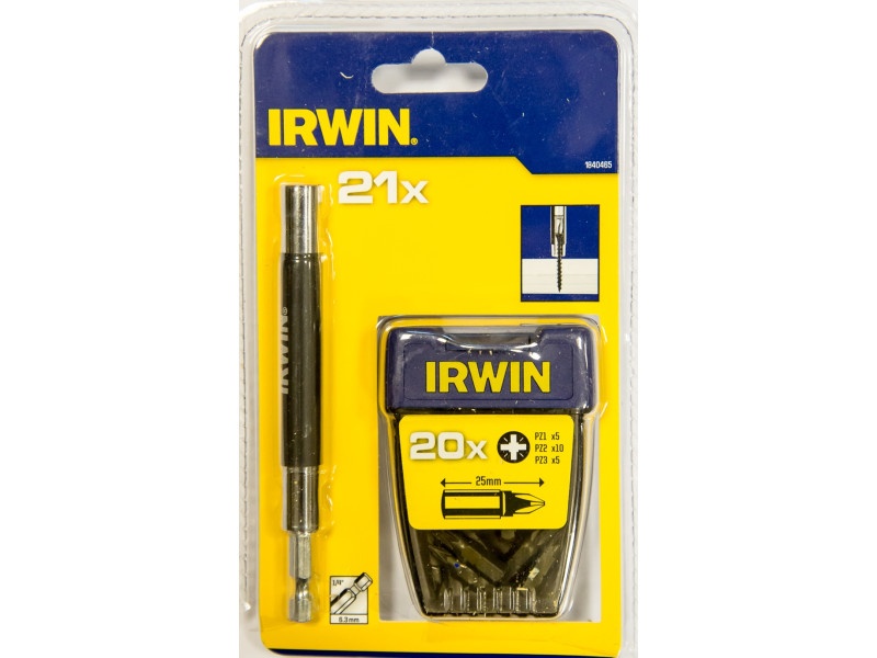 IRWIN Set de vârfuri de biți 21 piese cu suport magnetic pentru vârfuri de biți