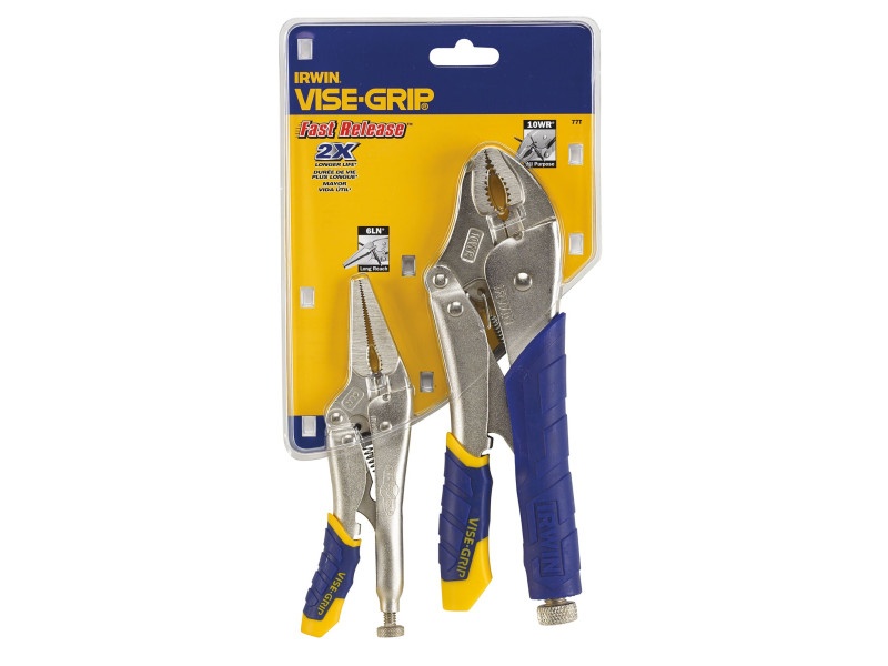 IRWIN Vise-Grip set de clești auto-blocanți 2 piese cu eliberare rapidă