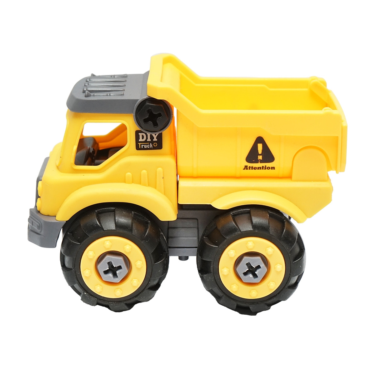 Jucarie tip Montessori, camion galben pentru copii +3 ani, Cod: DISLW96 - 1 | YEO
