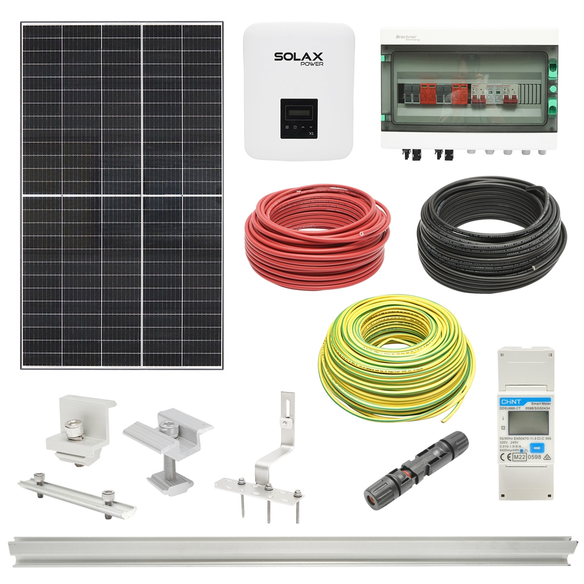 Kit complet fotovoltaic ON-GRID cu invertor 3.3KW SOLAX si panouri solare 7x440W RISEN, monofazic, montare si dosar prosumator inclus, Cod: KIT.PRO3.3KW, Brand: Solax