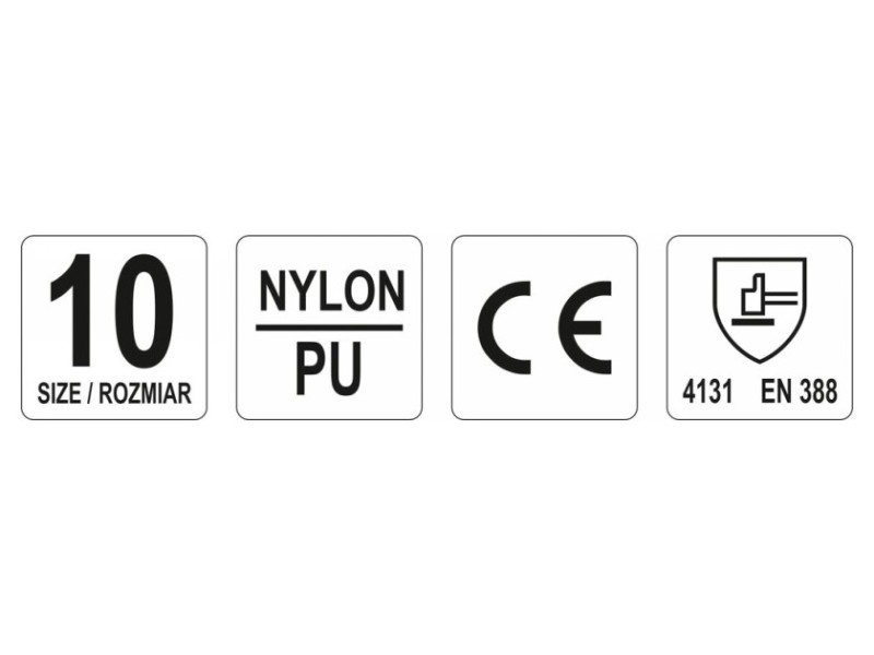 Mănuși de asamblare YATO (cufundate GREY) 10 - 2 | YEO
