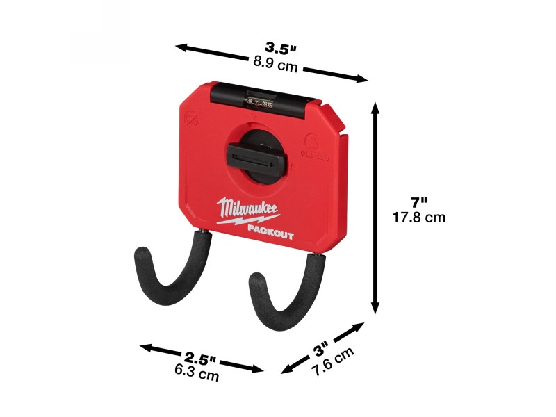 MILWAUKEE Cârlig pentru placa de montare curbată PACKOUT™ de 80 mm