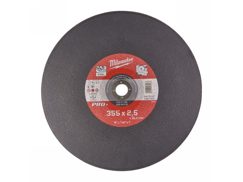 MILWAUKEE Disc de tăiere pentru metal 355 x 2,5 x 25,4 mm pentru tăierea metalului pe stand SC 41 PRO+