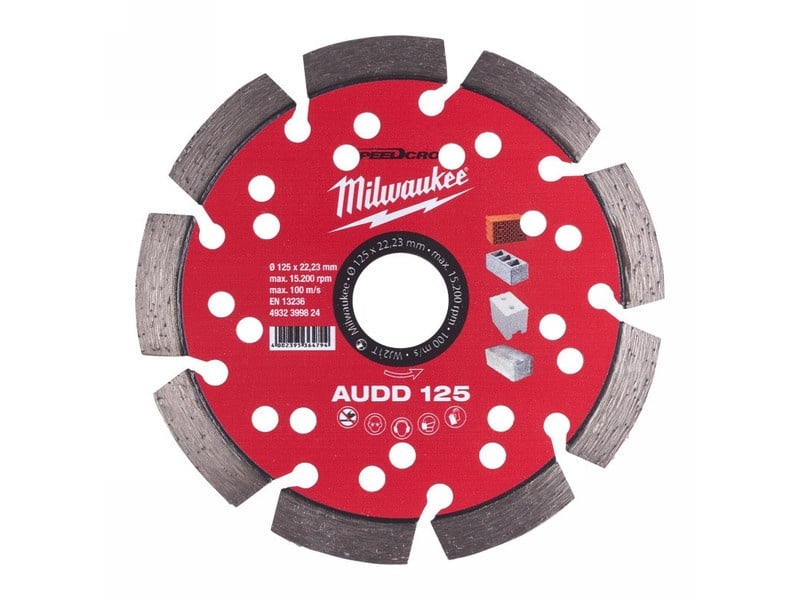 MILWAUKEE Disc diamantat de tăiere 125 x 2,6 x 10 x 22,2 mm segmentat AUDD