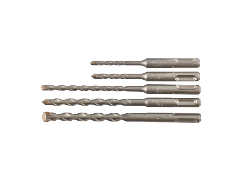 MILWAUKEE Set de burghie pentru piatră 5 r. cu tăiș dublu SDS-Plus (5 / 6 x 110 mm; / 6 / 8 / 10 x 160 mm) Standard