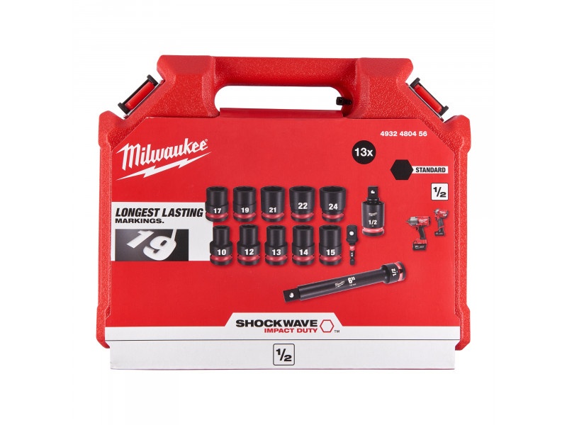 MILWAUKEE Set de prize pentru mașini 13 piese 1/2" 10-24 mm CrMo - 1 | YEO