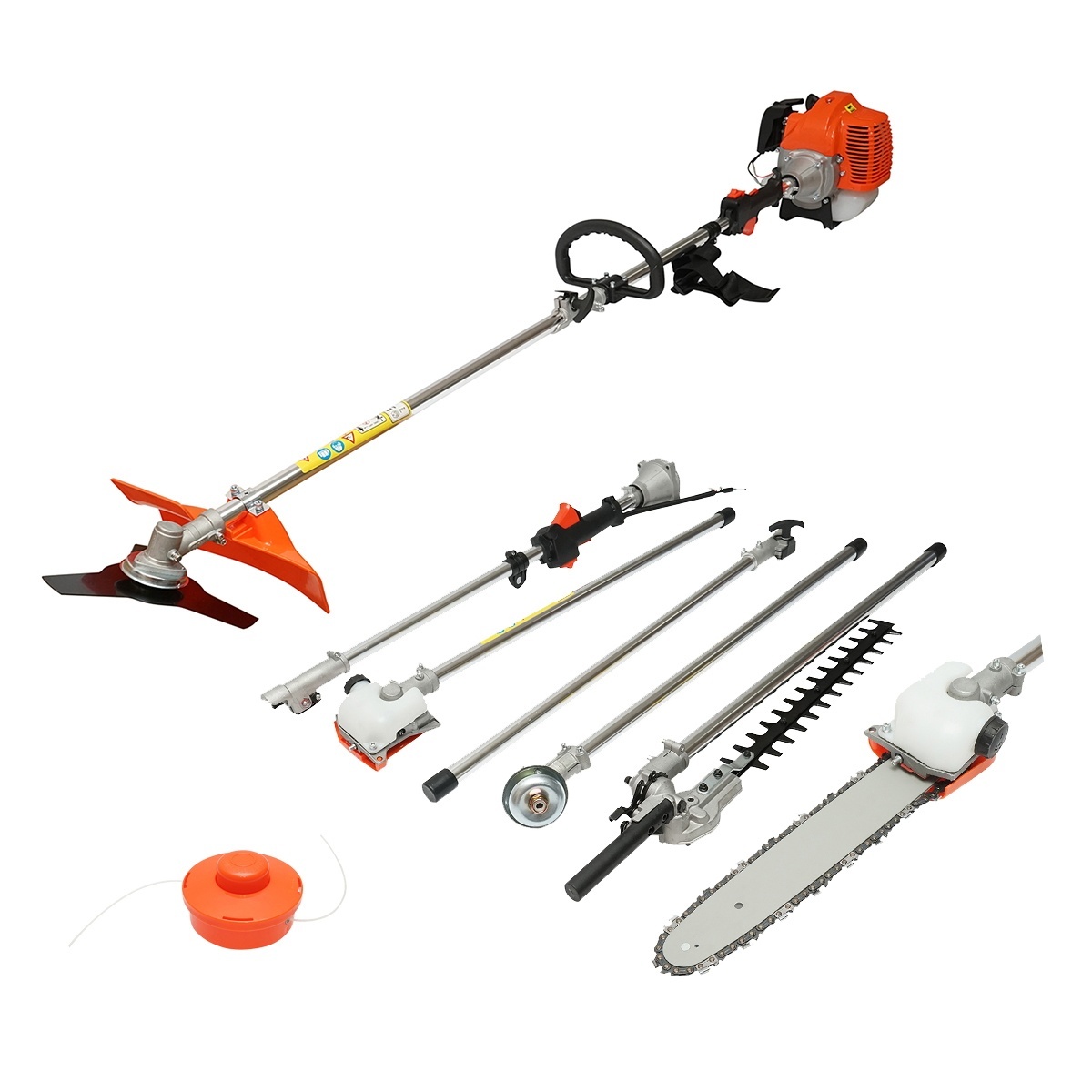 Motocoasa pe benzina multifunctionala 4 in 1, motor 2T 52cc, putere 2.5CP, turatie 8000rpm, accesorii incluse . Cod: DISUE05