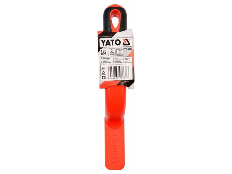 Perie de sârmă YATO inox 3 rânduri 180 mm - 1 | YEO