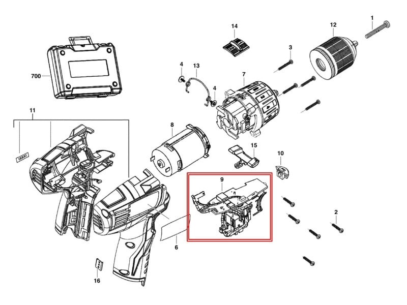 Piese de schimb: pentru MILWAUKEE C12 DD