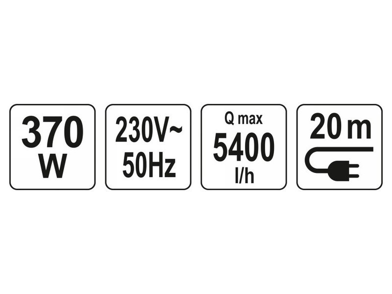 Pompă pe șenile pentru scufundări YATO 370 W - 3 | YEO