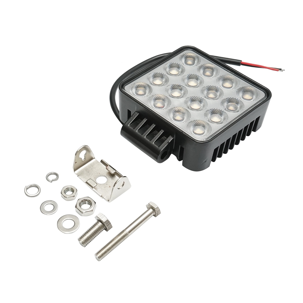 Proiector LED patrat tip flood 12-48V, 48W, 3000K carcasa aluminiu 110x110x45mm , Cod: BK79844 - 1 | YEO