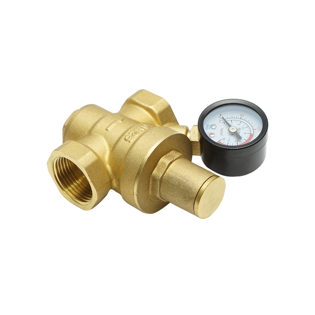 Regulator de reducerea a presiunii apei 1-1 tol, reglabil cu sita filtrare si manometru DN25, pentru instalatii solare rezidentiale, Cod: DISKN02, Breckner Germany - 1 | YEO