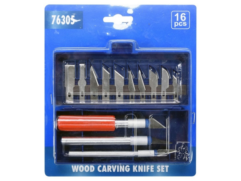 Set de cuțite pentru sculptură în lemn de modelare 16 piese - 2 | YEO