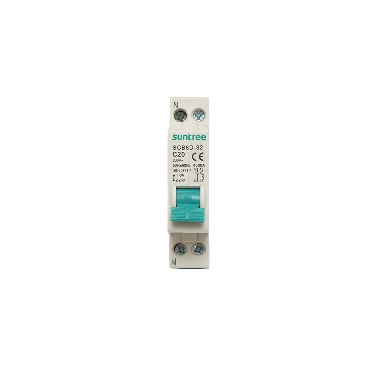 Siguranta automata bipolara 1P+N, 20A, 4.5kA, Cod: BK78977, Brand: SUNTREE