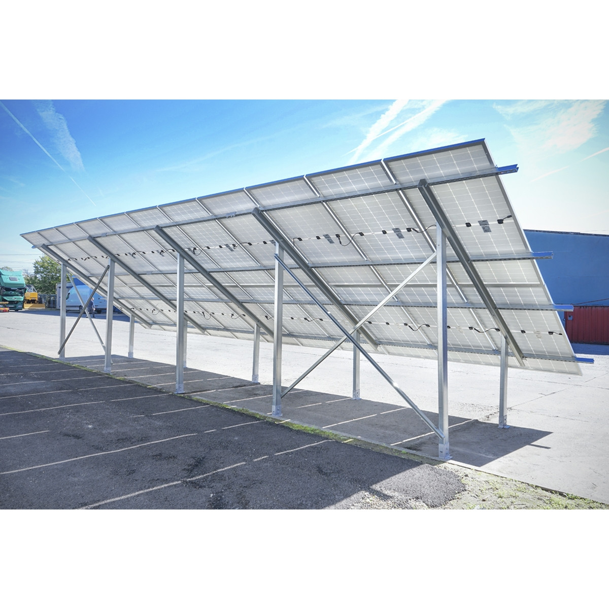 Sistem complet montare, structura panouri solare fotovoltaice la sol-ciment 10KW, Cod: DISLC45, Brand: BRECKNER GERMANY - 2 | YEO