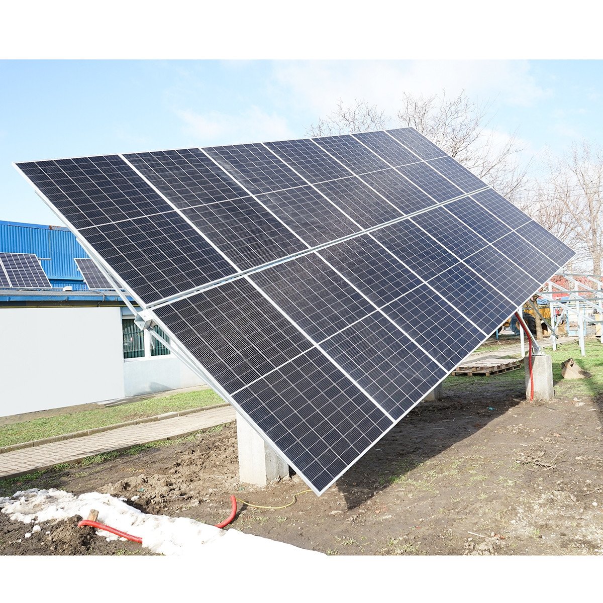 Sistem complet montare, structura tracker solar automat 8.2 KW, est-vest 14 panouri de 590W,Cod: BK77958, Brand: BRECKNER GERMANY - 1 | YEO