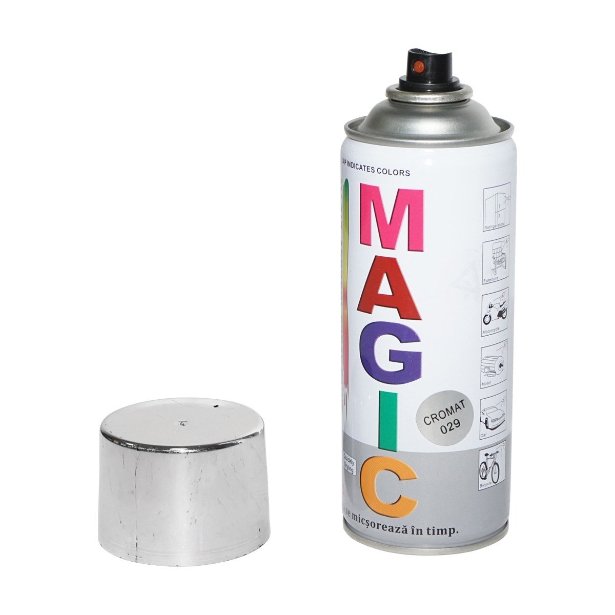 Spray vopsea Magic cromat metalizat 029 450 ml, Cod: FOX029, Brand: MAGIC