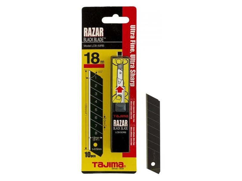 TAJIMA Razar Black Lamă casantă 18 mm negru (10 bucăți)