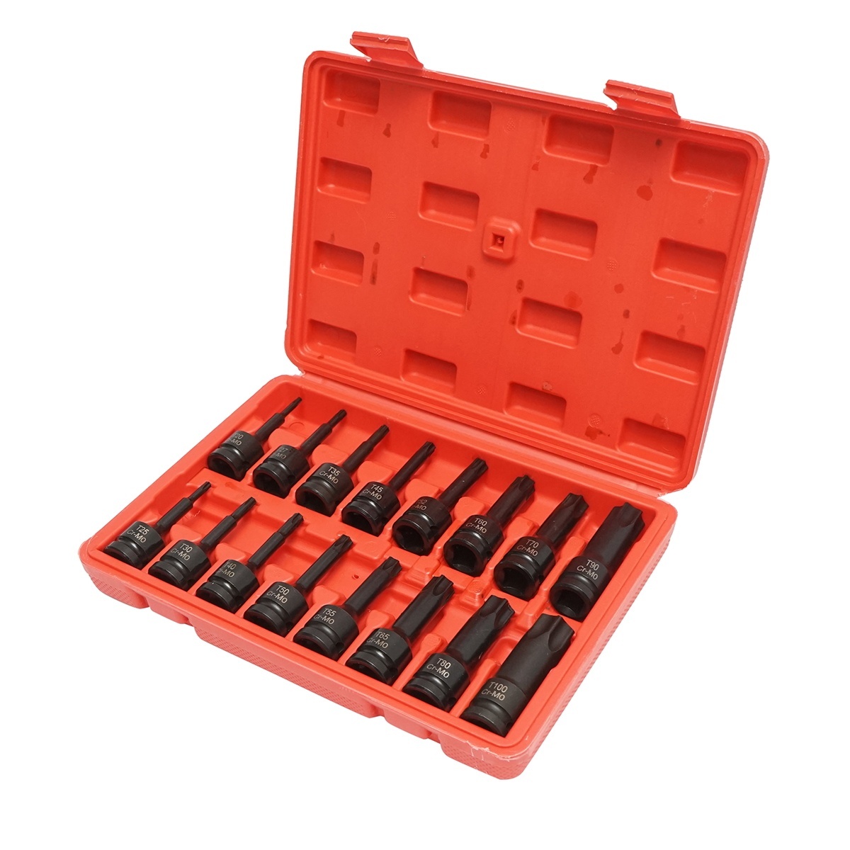Trusa chei tubulare de impact torx T20-T100, patrat 1/2 inch 16 piese , Cod: DISTT05 - 1 | YEO