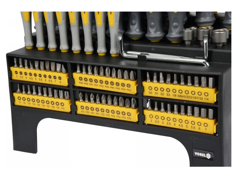 VOREL Set șurubelnițe 100 piese - 4 | YEO