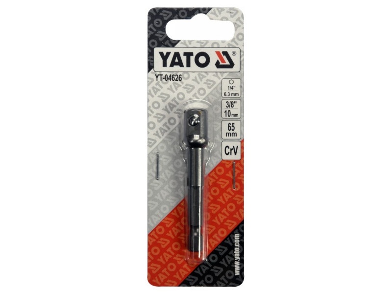YATO Adaptor pentru ștuț 1/4" Hex -> 3/8" pătrat CrV - 2 | YEO