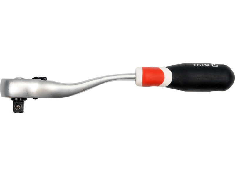YATO arbore de acționare cu clichet 3/8" 200 mm 72T arbore curbat, mâner moale CrV - 3 | YEO