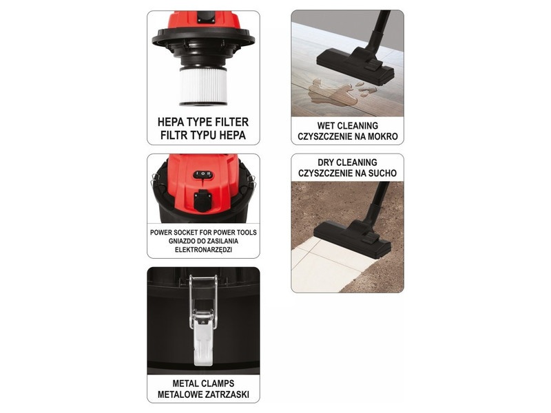 YATO Aspirator industrial 30 litri 1400W - 4 | YEO