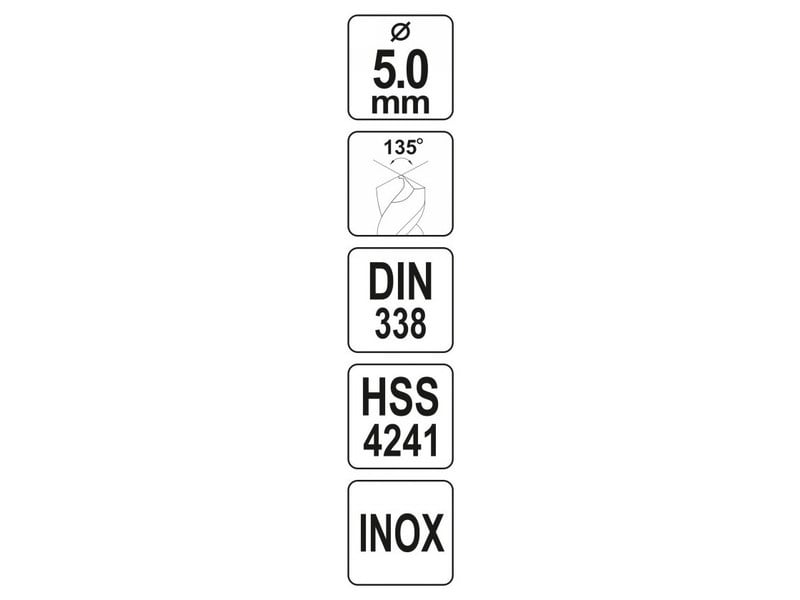 YATO Auger 5,0 x 86/52 mm inox HSS Premium - 3 | YEO