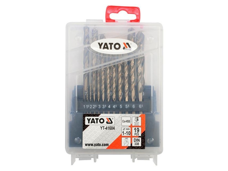 YATO Auger set 19 piese 1-10 mm HSS Co - 1 | YEO